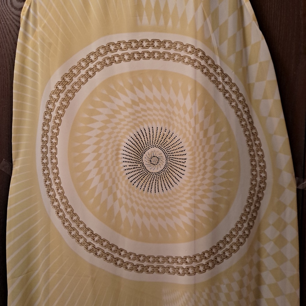 Roberto Cavalli Yellow Print Embellished Maxi, NWT 3 in One Dress - Picture 10 of 10